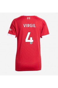 Liverpool Virgil van Dijk #4 Jalkapallovaatteet Naisten Kotipaita 2025-26 Lyhythihainen